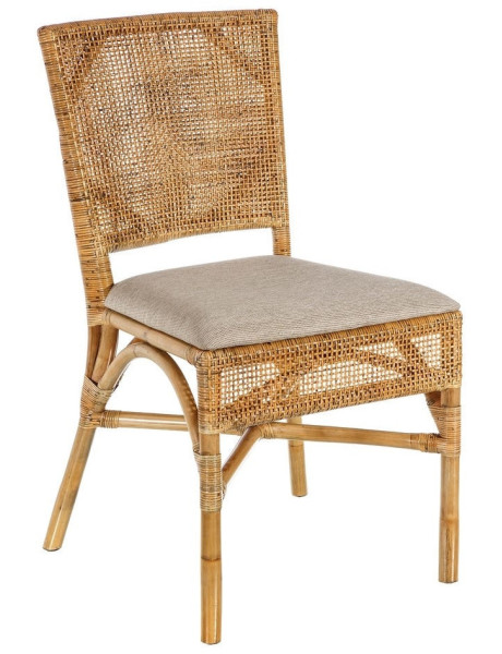 SILLA NATURAL "RATTAN" SALÓN 45 X 57 X 85 CM 