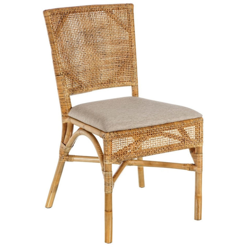 SILLA NATURAL "RATTAN" SALÓN 45 X 57 X 85 CM 