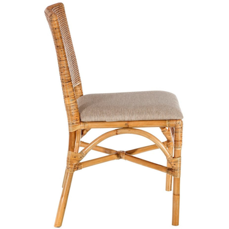SILLA NATURAL "RATTAN" SALÓN 45 X 57 X 85 CM 
