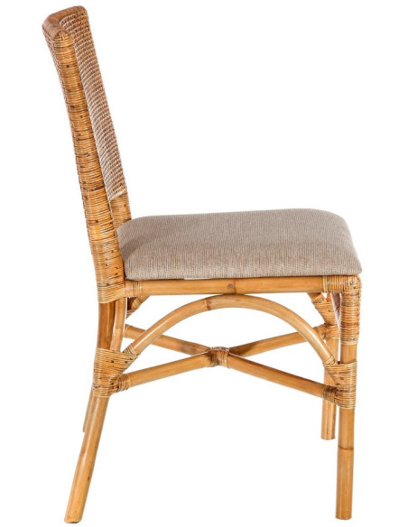 SILLA NATURAL "RATTAN" SALÓN 45 X 57 X 85 CM 