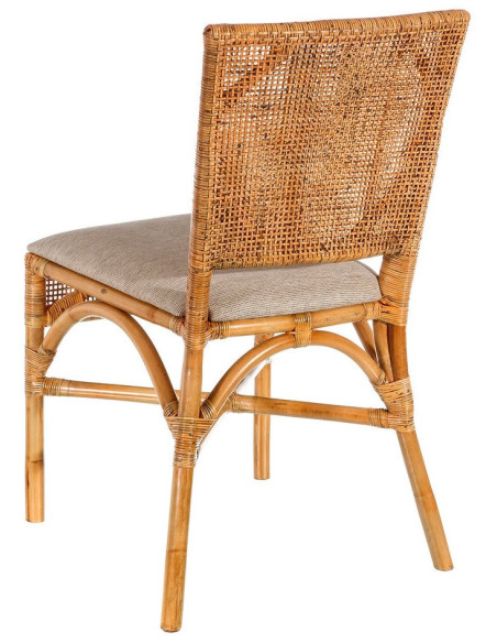 SILLA NATURAL "RATTAN" SALÓN 45 X 57 X 85 CM 