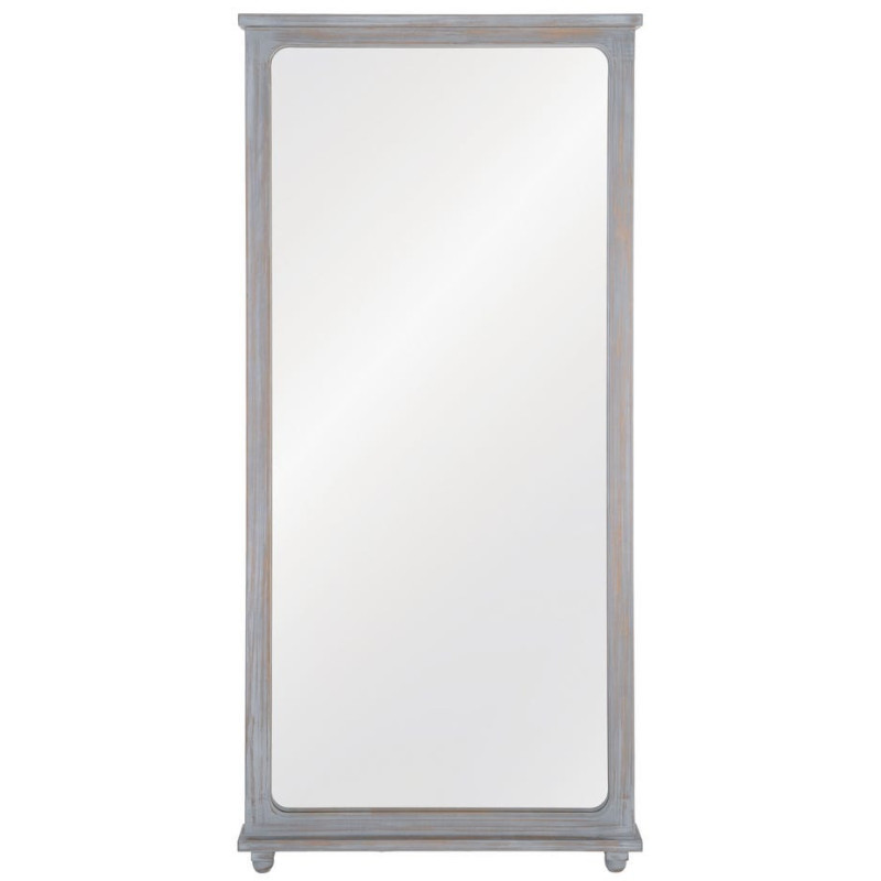 Grand miroir rectangulaire en paulownia gris 80x7x170 cm Manor Ixia - 1