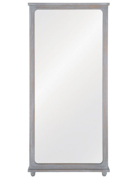Grand miroir rectangulaire en paulownia gris 80x7x170 cm Manor Ixia - 1