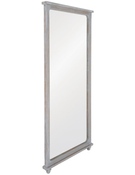 Grand miroir rectangulaire en paulownia gris 80x7x170 cm Manor Ixia - 2