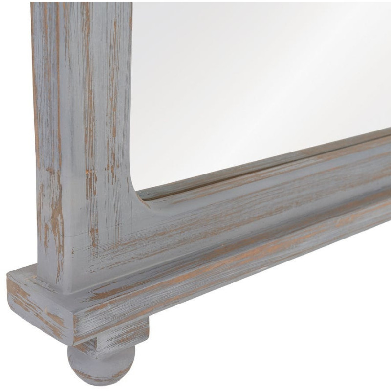 Grand miroir rectangulaire en paulownia gris 80x7x170 cm Manor Ixia - 6