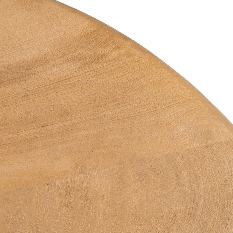 Table à manger design chic Ronde 6 personnes 130 cm Bois de manguier Naturel Oréa 