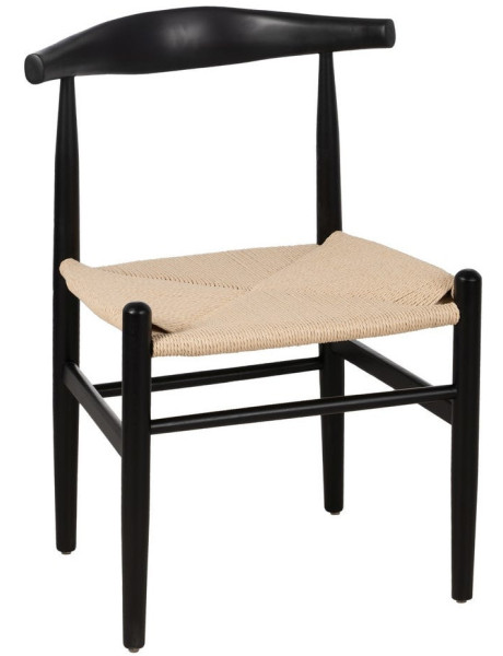 SILLA NEGRO MADERA / FIBRA SALÓN 53,50 X 47 X 77 CM 