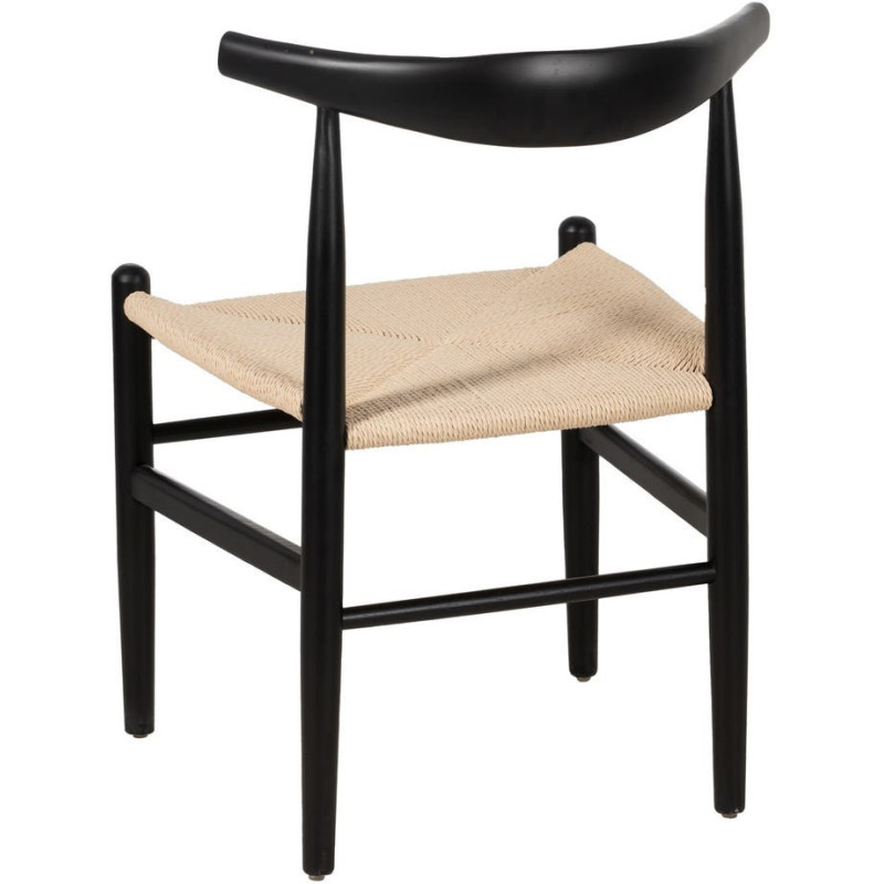 SILLA NEGRO MADERA / FIBRA SALÓN 53,50 X 47 X 77 CM 