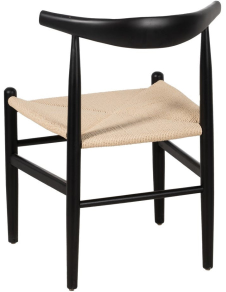 SILLA NEGRO MADERA / FIBRA SALÓN 53,50 X 47 X 77 CM 