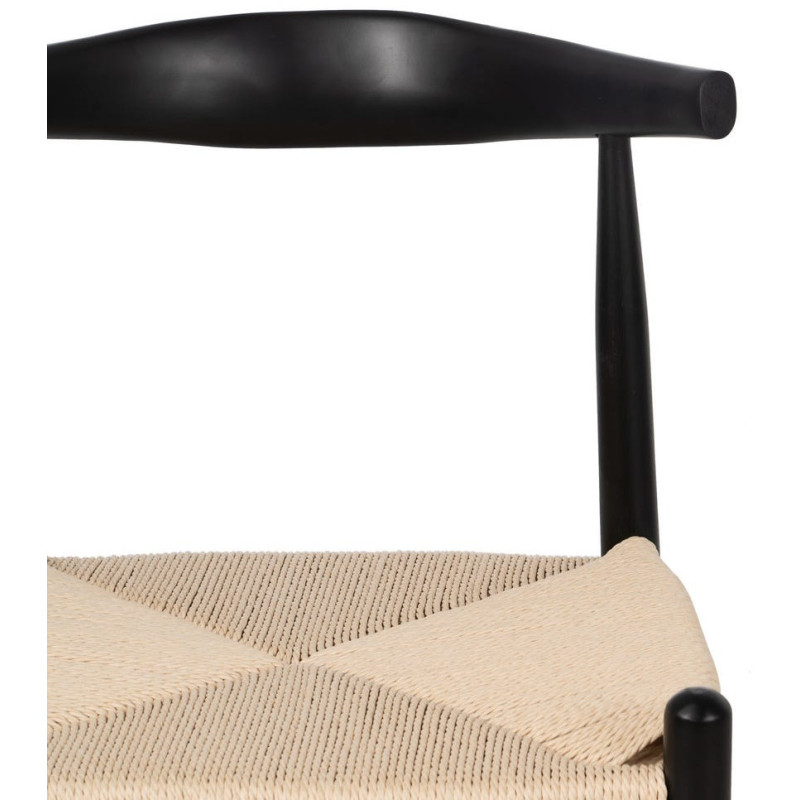 SILLA NEGRO MADERA / FIBRA SALÓN 53,50 X 47 X 77 CM 