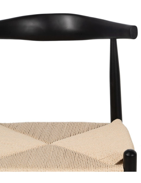 SILLA NEGRO MADERA / FIBRA SALÓN 53,50 X 47 X 77 CM 