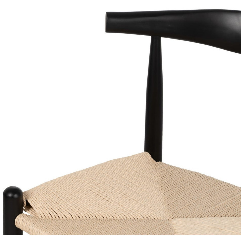SILLA NEGRO MADERA / FIBRA SALÓN 53,50 X 47 X 77 CM 