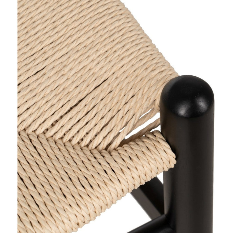 SILLA NEGRO MADERA / FIBRA SALÓN 53,50 X 47 X 77 CM 