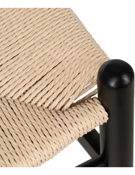 SILLA NEGRO MADERA / FIBRA SALÓN 53,50 X 47 X 77 CM 