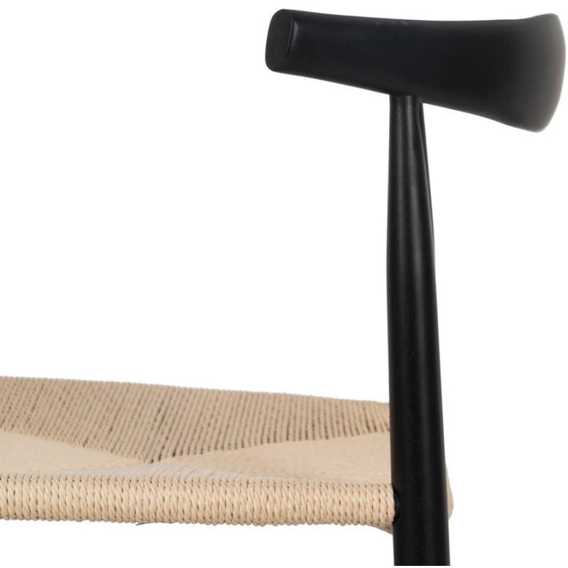 SILLA NEGRO MADERA / FIBRA SALÓN 53,50 X 47 X 77 CM 