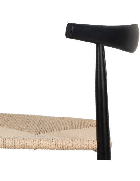 SILLA NEGRO MADERA / FIBRA SALÓN 53,50 X 47 X 77 CM 