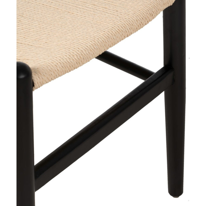 SILLA NEGRO MADERA / FIBRA SALÓN 53,50 X 47 X 77 CM 
