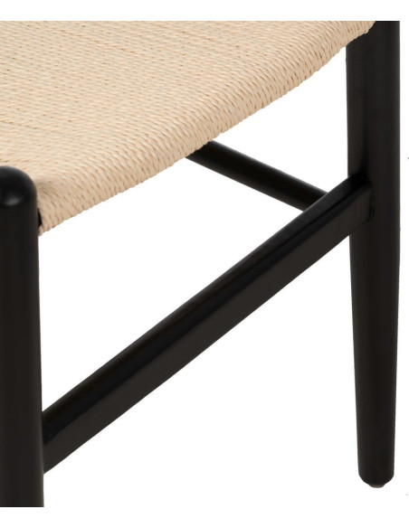 SILLA NEGRO MADERA / FIBRA SALÓN 53,50 X 47 X 77 CM 