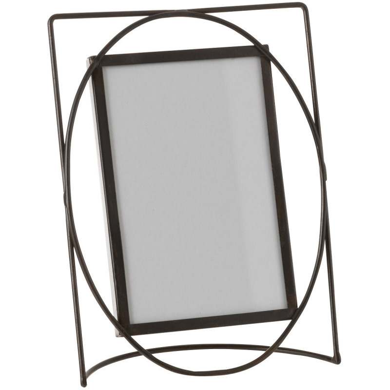 Cadre photo Rectangulaire Designo en Métal Noir pour photo 10x15 - 1