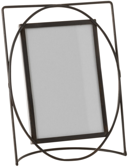 Cadre photo Rectangulaire Designo en Métal Noir pour photo 10x15 - 1
