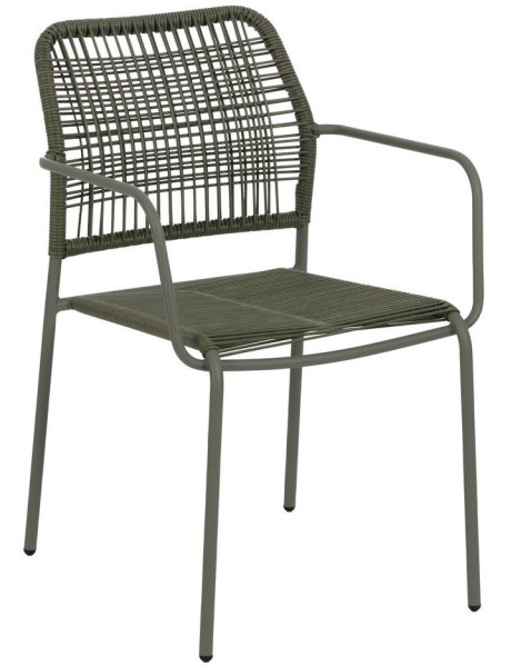 SILLA APILABLE VERDE ACERO EXTERIOR 53 X 63 X 78 CM 