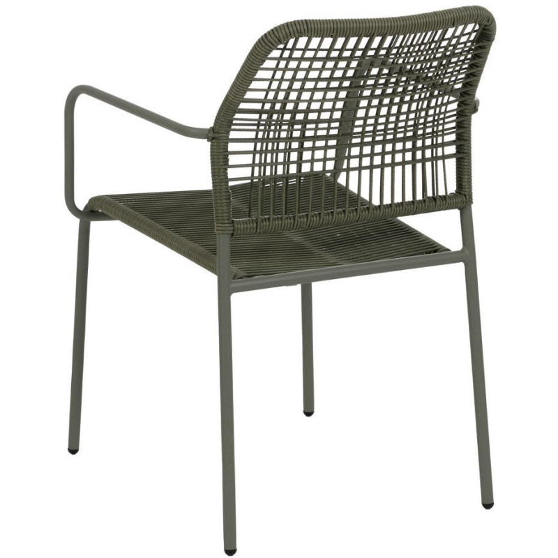 SILLA APILABLE VERDE ACERO EXTERIOR 53 X 63 X 78 CM 
