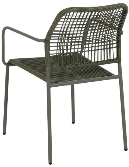 SILLA APILABLE VERDE ACERO EXTERIOR 53 X 63 X 78 CM 