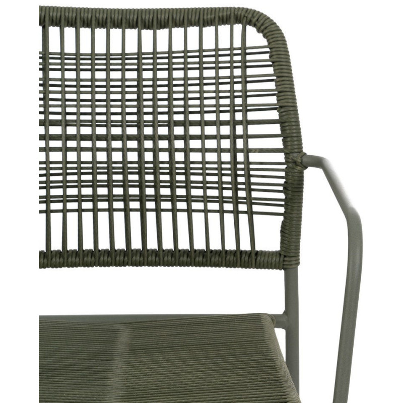 SILLA APILABLE VERDE ACERO EXTERIOR 53 X 63 X 78 CM 