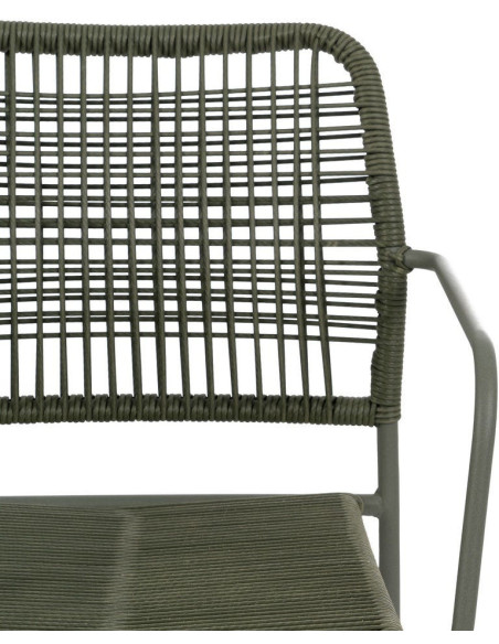 SILLA APILABLE VERDE ACERO EXTERIOR 53 X 63 X 78 CM 
