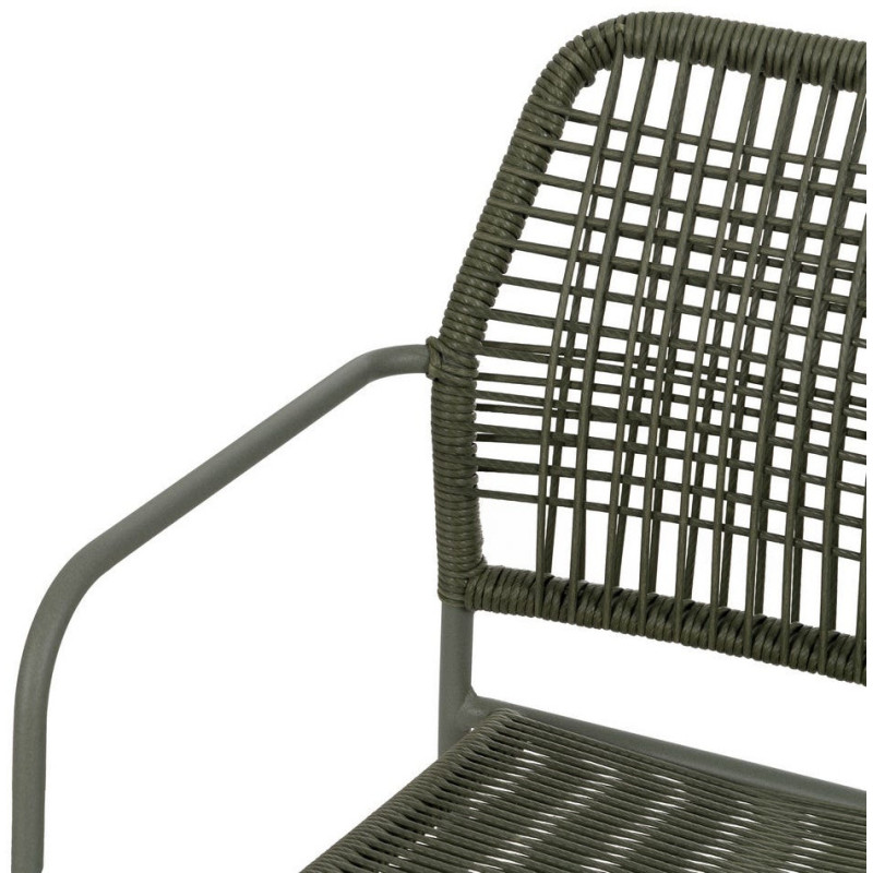 SILLA APILABLE VERDE ACERO EXTERIOR 53 X 63 X 78 CM 