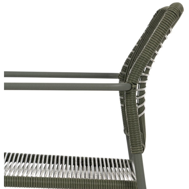 SILLA APILABLE VERDE ACERO EXTERIOR 53 X 63 X 78 CM 