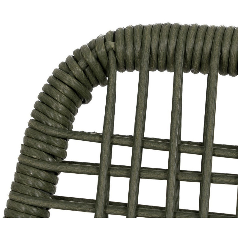 SILLA APILABLE VERDE ACERO EXTERIOR 53 X 63 X 78 CM 