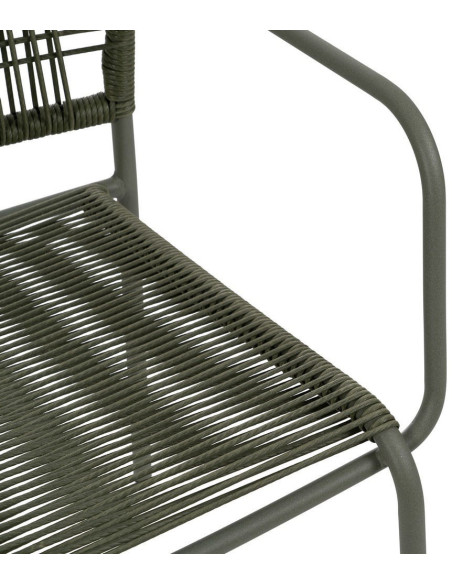 SILLA APILABLE VERDE ACERO EXTERIOR 53 X 63 X 78 CM 