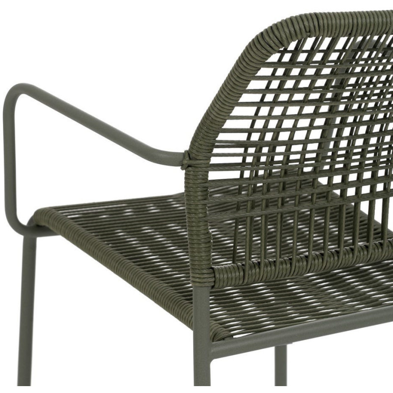 SILLA APILABLE VERDE ACERO EXTERIOR 53 X 63 X 78 CM 