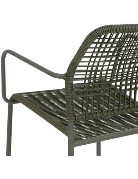 SILLA APILABLE VERDE ACERO EXTERIOR 53 X 63 X 78 CM 