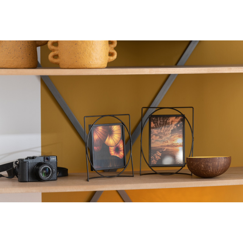 Cadre photo Rectangulaire Designo en Métal Noir pour photo 10x15 - 2