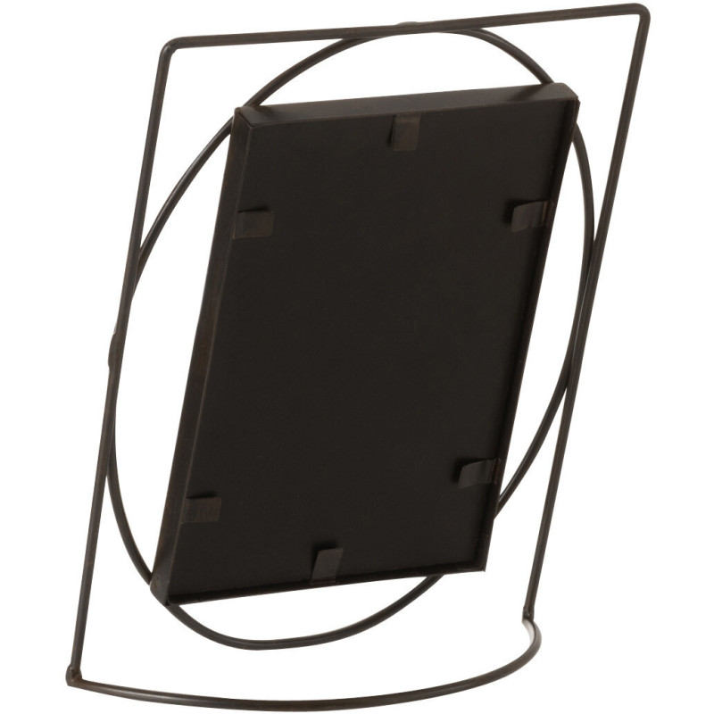 Cadre photo Rectangulaire Designo en Métal Noir pour photo 10x15 - 3