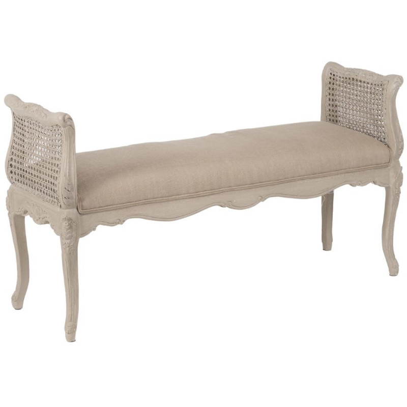BANQUETA BEIGE DM-MADERA SALÓN 137 X 45 X 74 CM 