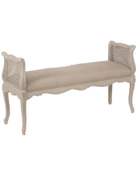BANQUETA BEIGE DM-MADERA SALÓN 137 X 45 X 74 CM 