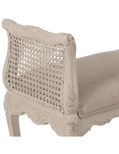 BANQUETA BEIGE DM-MADERA SALÓN 137 X 45 X 74 CM 
