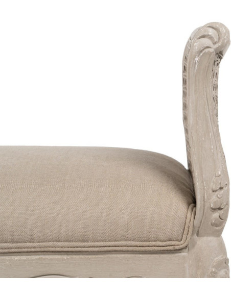 BANQUETA BEIGE DM-MADERA SALÓN 137 X 45 X 74 CM 
