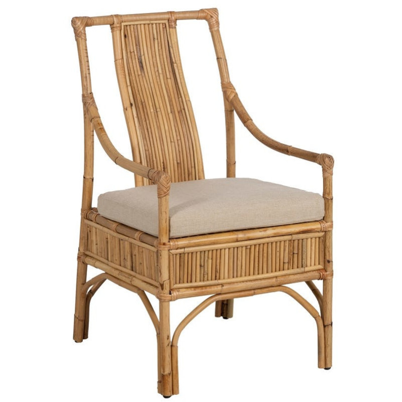 SILLÓN NATURAL RATÁN DECORACIÓN 54 X 65 X 96 CM 