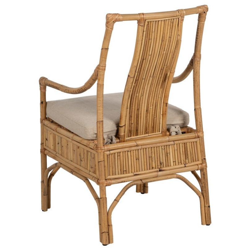 SILLÓN NATURAL RATÁN DECORACIÓN 54 X 65 X 96 CM 