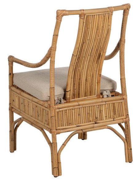 SILLÓN NATURAL RATÁN DECORACIÓN 54 X 65 X 96 CM 