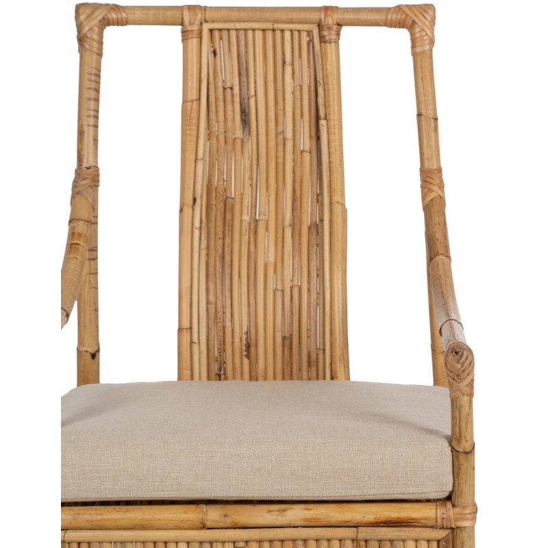 SILLÓN NATURAL RATÁN DECORACIÓN 54 X 65 X 96 CM 