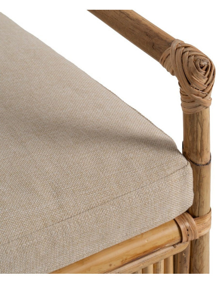 SILLÓN NATURAL RATÁN DECORACIÓN 54 X 65 X 96 CM 