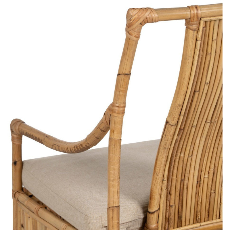 SILLÓN NATURAL RATÁN DECORACIÓN 54 X 65 X 96 CM 