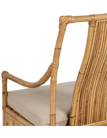 SILLÓN NATURAL RATÁN DECORACIÓN 54 X 65 X 96 CM 