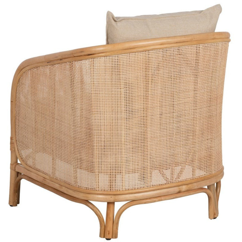 SILLÓN NATURAL RATÁN DECORACIÓN 68 X 68 X 76 CM 
