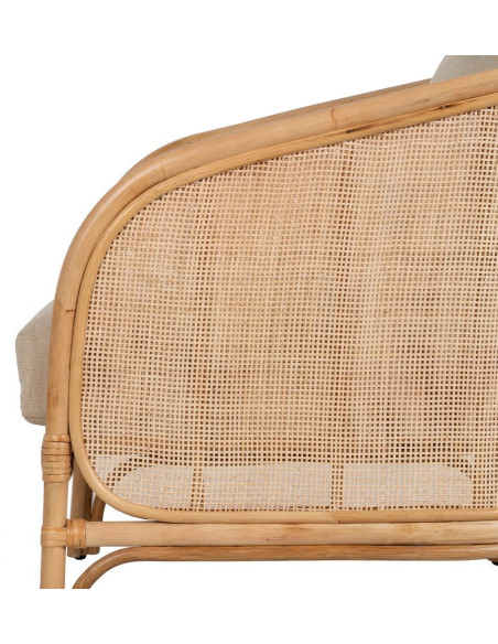 SILLÓN NATURAL RATÁN DECORACIÓN 68 X 68 X 76 CM 